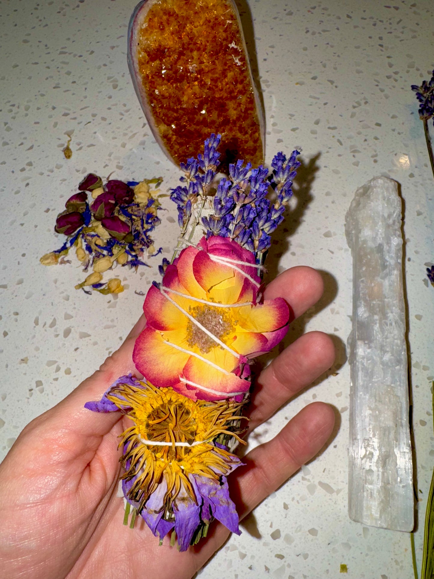 Lavender + Rose + Blue Lotus Sage Bundle